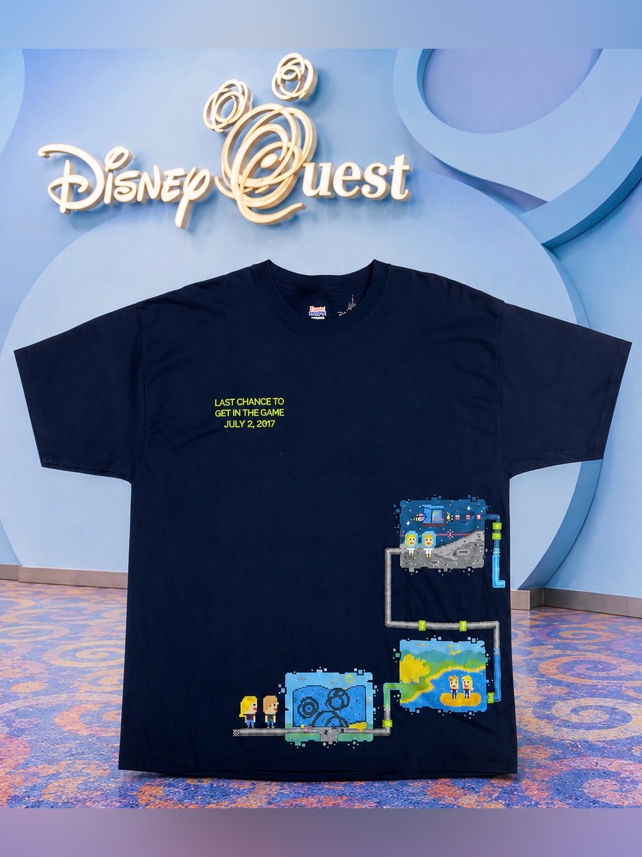 Disney Parks 2017 Quest Pixel Art Last Chance Get In The Game Graphic T-Shirt 2x